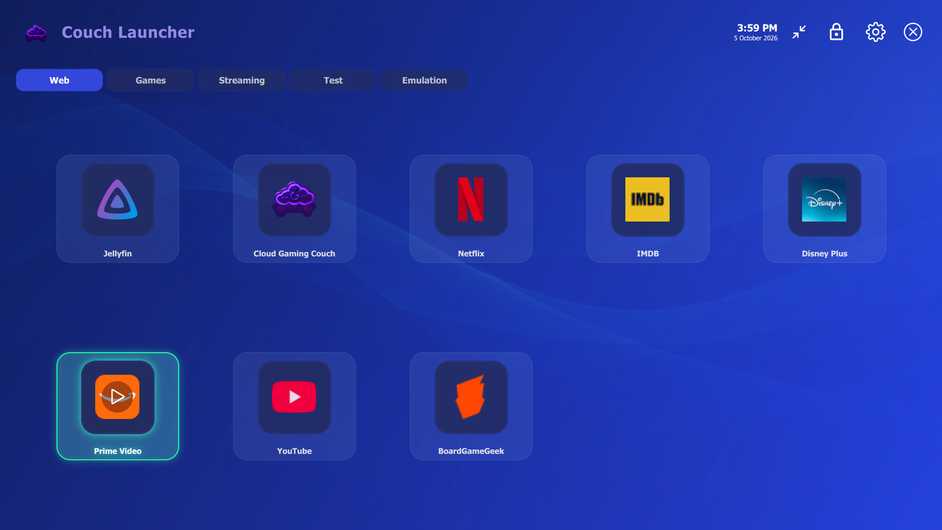 Couch Launcher screenshot